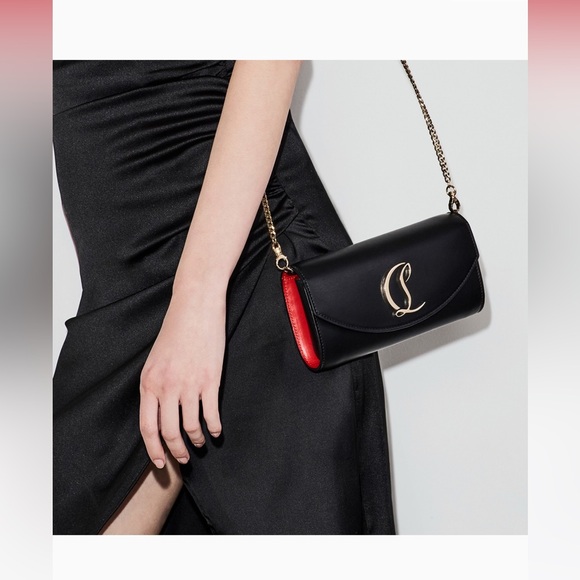 New Christian Louboutin Loubi54 Animal print mini bag wallet with chain - Picture 14 of 15